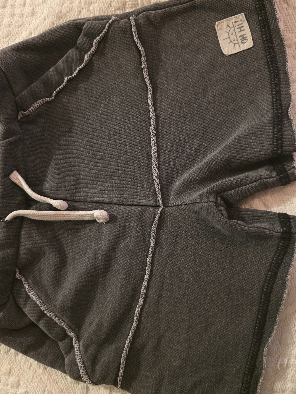 art class Dark Charcoal Gray Drawstring Kids Shorts